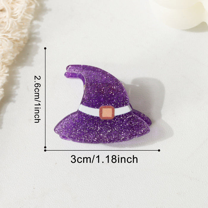 Wholesale  Shark Hair Clip Witch Hat  Pumpkin Design Chic Hair Accessory For Party