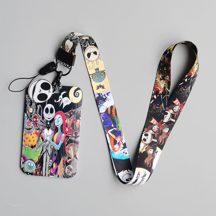 Wholesale  Cartoon Anime Phone Lanyard Card Holder For Students Bus Pass ID Badge Everyday Accessory