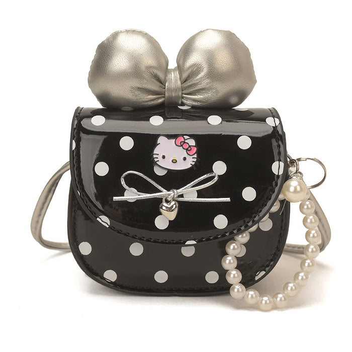 Wholesale Trendy Polka Dot Butterfly Bow Kids Crossbody Bag