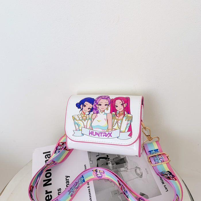 Wholesale Chic Cartoon PU Crossbody Bag for Girls Cute Square Bag with Heart Print Ideal