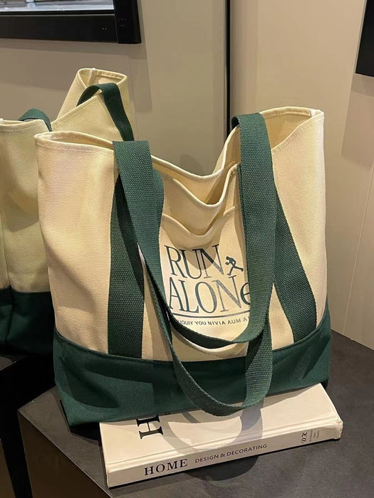 Wholesale Large-capacity canvas shoulder bag/ commuter tote bag