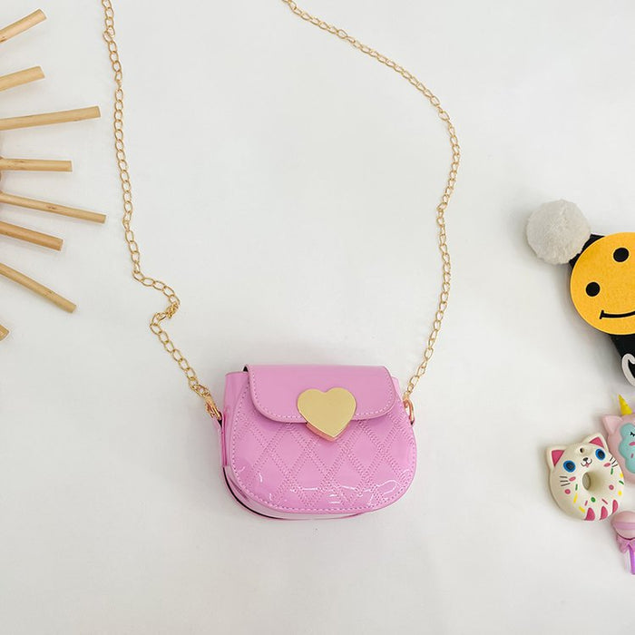 Wholesale  Mini  Style Girl's Six-color Peach Heart Shoulder Crossbody Bag Children's Bag