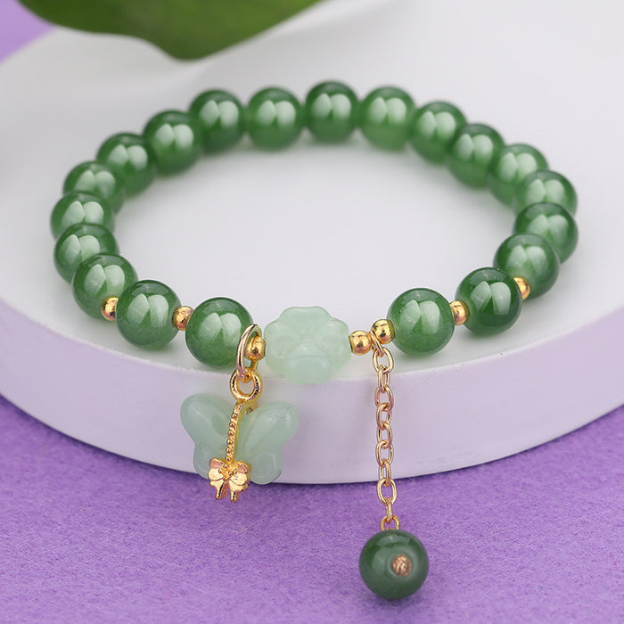 Wholesale Ethnic style aventurine bracelet peace buckle glass bracelet
