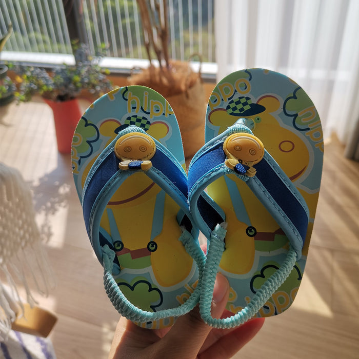 Wholesale  Children Seaside Boys Girls Travel Light EVA Baby Beach Slippers Shoes Clip Toe Slippers