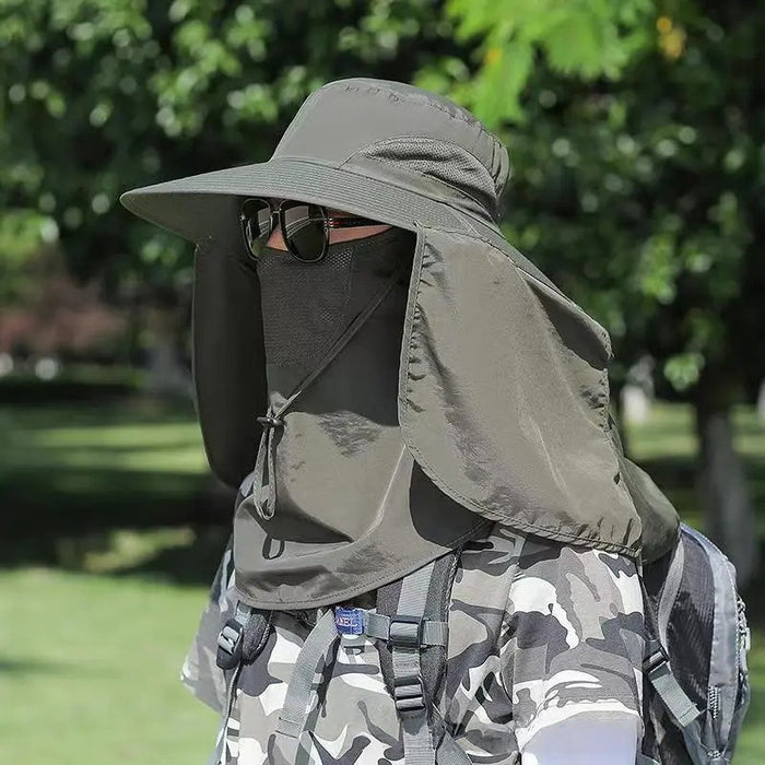Wholesale Sun Protection Mask Summer Fishing Hat, Face Covering Outdoor Versatile Sun Hat