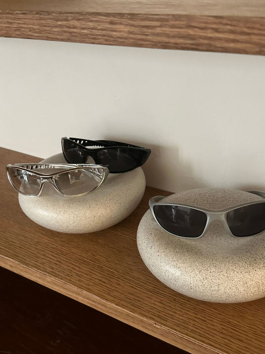 Wholesale cool square reflective silver frame sunglasses