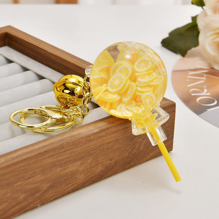 Wholesale Liquid Glitter Bottle &  Lollipop Acrylic Oil-Filled Keychain
