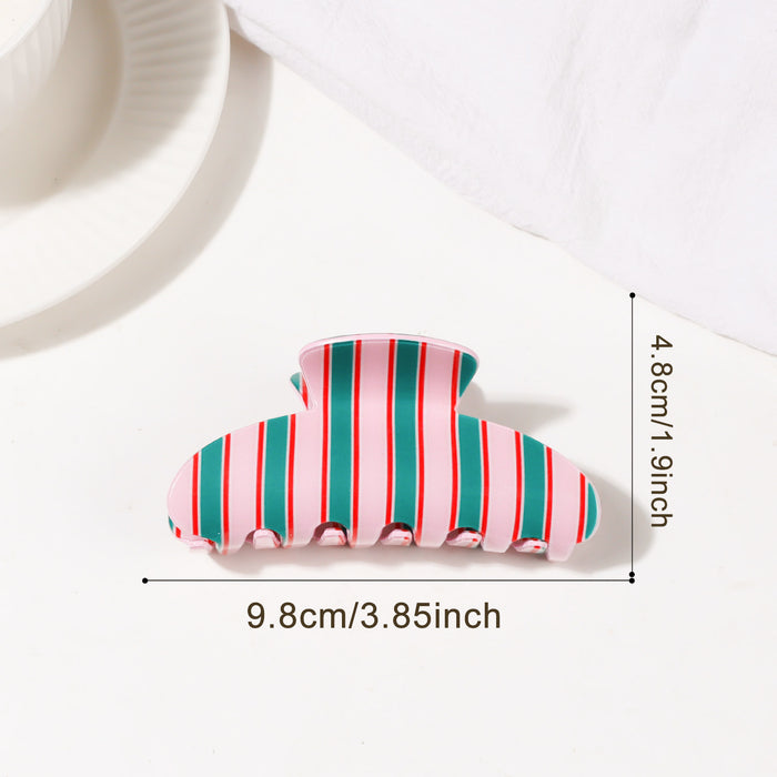 Wholesale Striped Shark Clip PVC Hair Claw Fashion Accessory For Everyday Styling And Boutique Resale