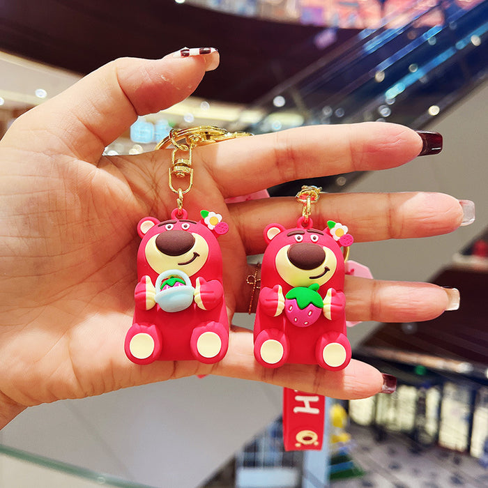 Wholesale Bear Cartoon Silicone Keychain JDC-KC-JuJi002