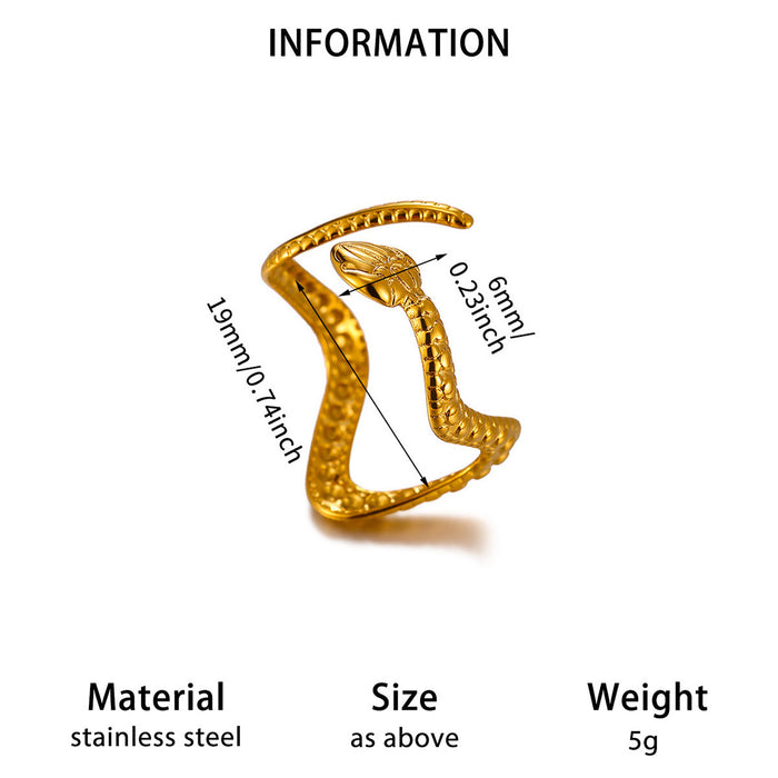 Wholesale Geometric Stainless Steel Rings Women Fashion Double Layer Heart Butterfly Design
