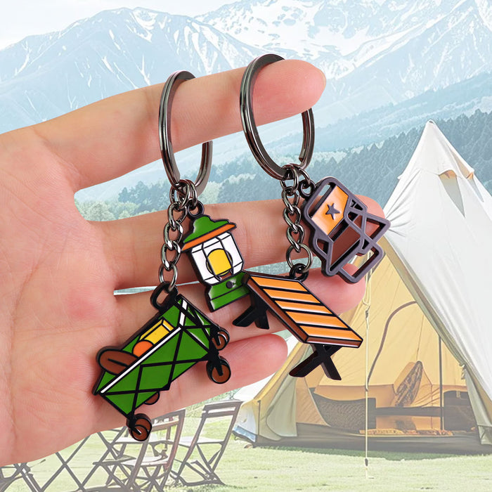 Wholesale Camping Equipment Metal Small Pendant  Keychain