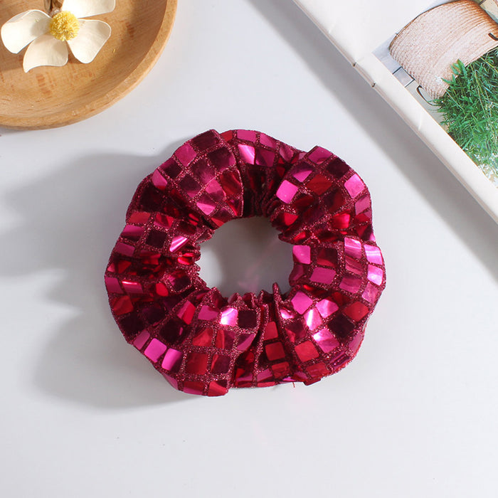 Wholesale Fabric  Square Sequin Hair Scrunchies  JDC-HS-Heqin005