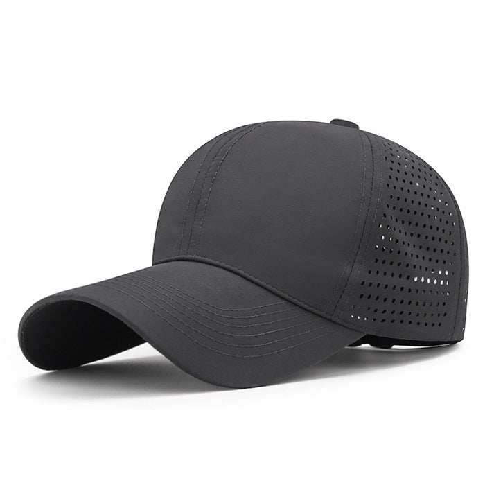 Wholesale Quick-drying Perforated Cap Women's Spring and Summer Sunscreen Soft Top Breathable Sports Travel howing Small Baseball Cap for Men