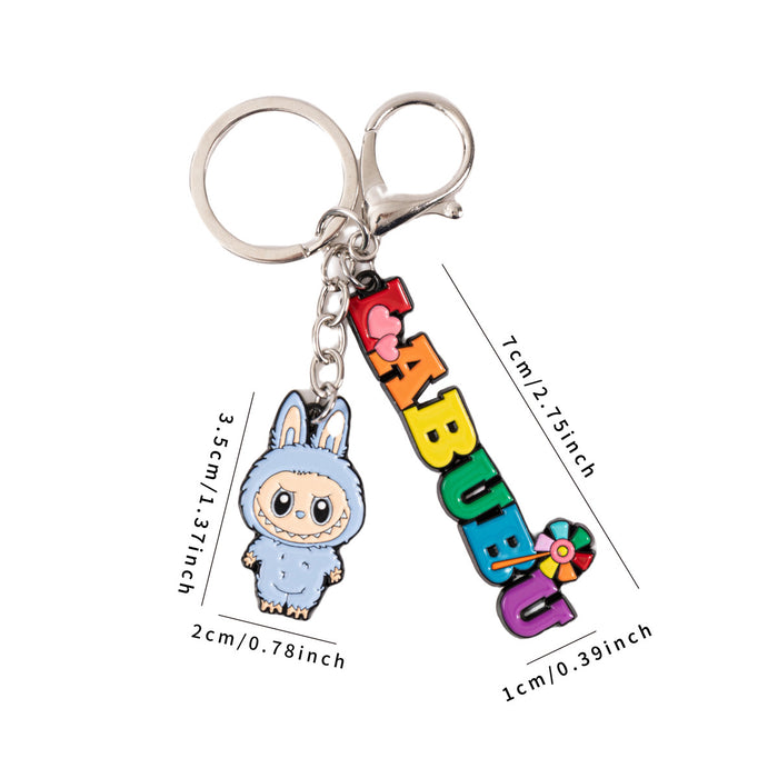 Wholesale Cartoon  Series Metal School Bag Buckle Keychain DIY Pendant Gift