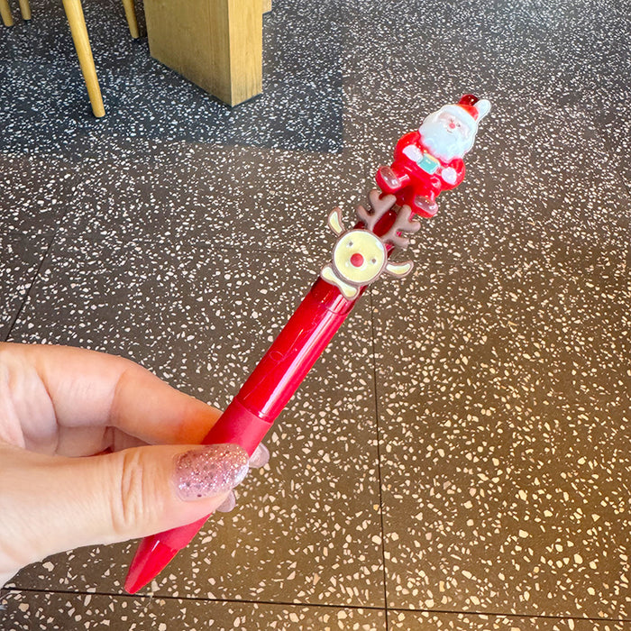 Wholesale Creative Christmas Series Cute High-Value  Click Pen Smooth for Students'  Practice