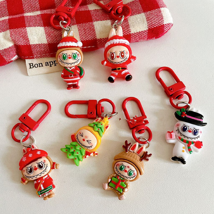 Wholesale Cute Christmas keychain pendant cartoon student backpack pendant accessories Christmas gift