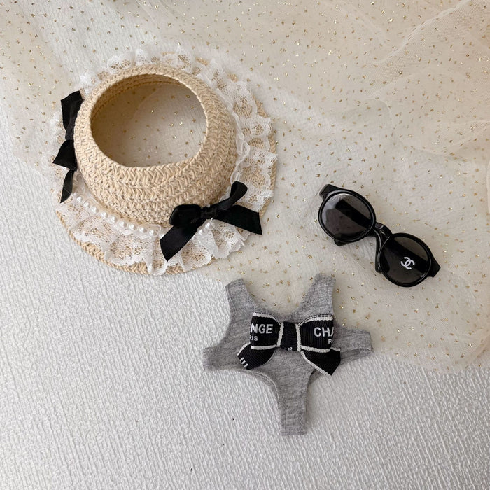 Wholesale Three-color bow tie summer light luxury temperament three-color swimsuit doll accessorie