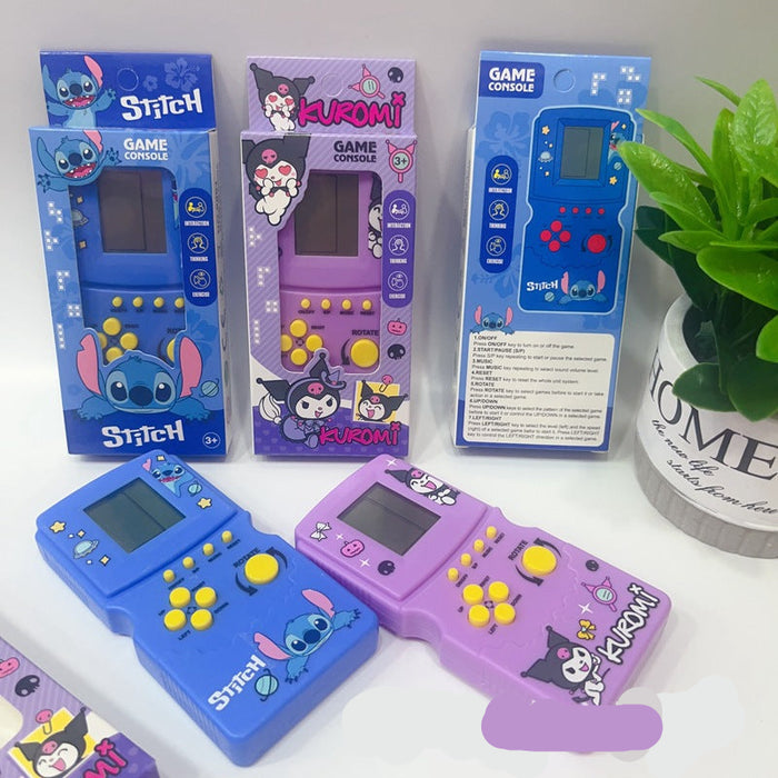 Wholesale  Cartoon Tetris Game Console Children's Handheld Game Console Educational Small Toy Gift