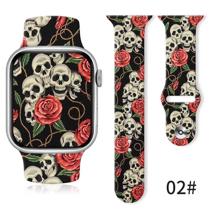 Wholesale Printed Silicone Watch Strap Wristband JDC-WD-NuoQi043