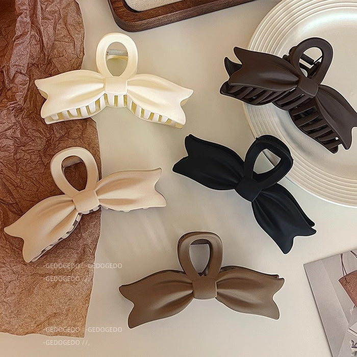 Wholesale Frosted Bow Clip Women's Hair Clip Large Hair Clip Shark Clip Headwear