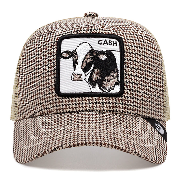 Wholesale Plaid Animal Cotton and Linen Baseball Cap JDC-FH-JingK010