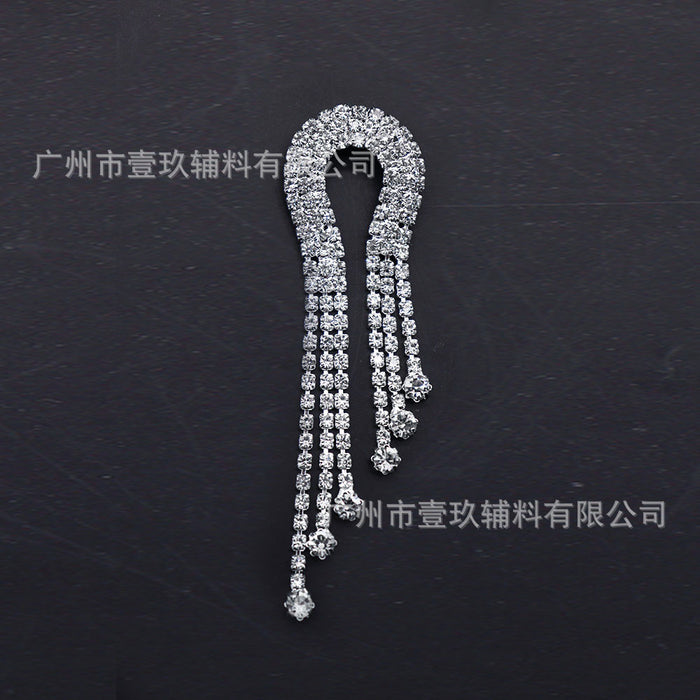 Wholesale DIY bow rhinestone brooch crystal corsage DIY craft accessories pendant