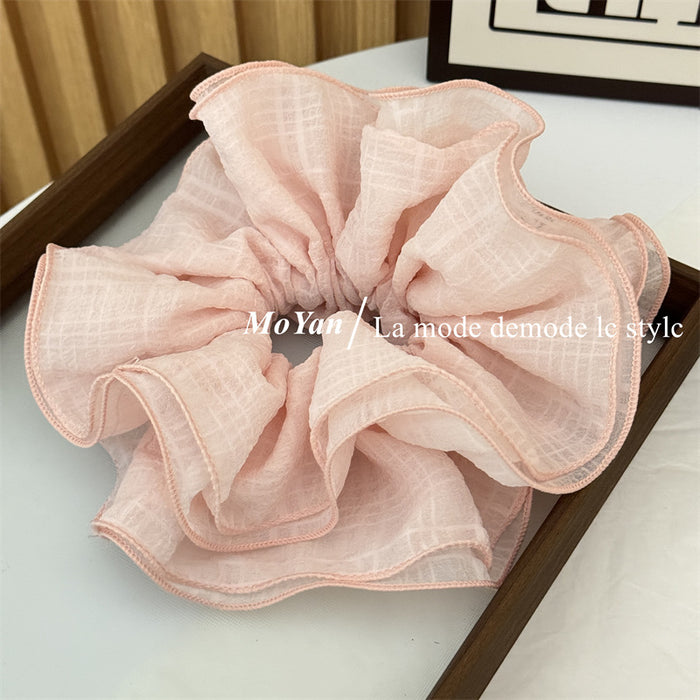 Wholesale lace edge large texture head flower lazy temperament hair rope head rope