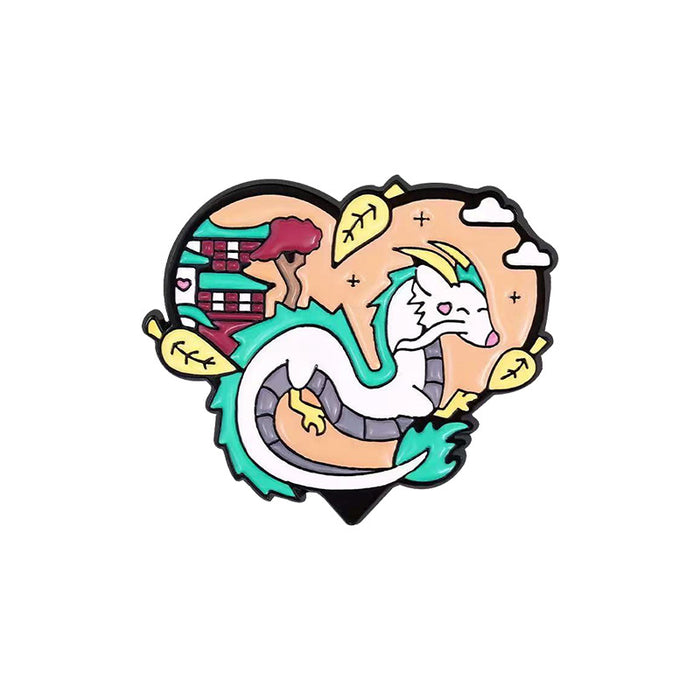 Wholesale Cartoon Blue Heart Enamel Brooch Zinc Alloy Fashion Pin Resale Decorative Accessory MOQ≥2