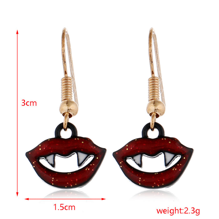 Wholesale Halloween Series Skull Spider Pumpkin Alloy Earrings JDC-ES-HengX006