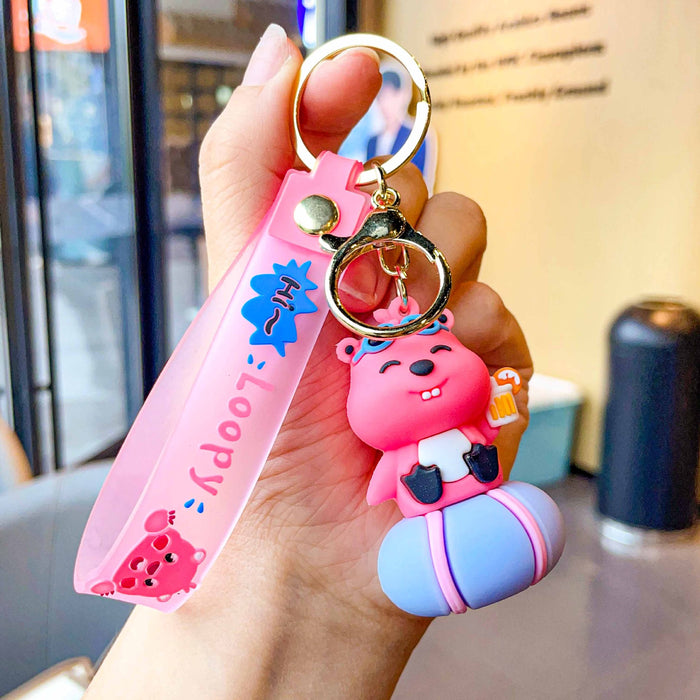 Wholesale PVC Cartoon Doll Keychain JDC-KC-LeZi034