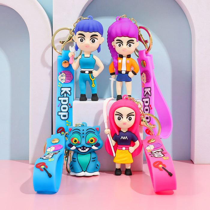 Wholesale Cartoon/ Anime K-POP Merchandise Silicone Keychain