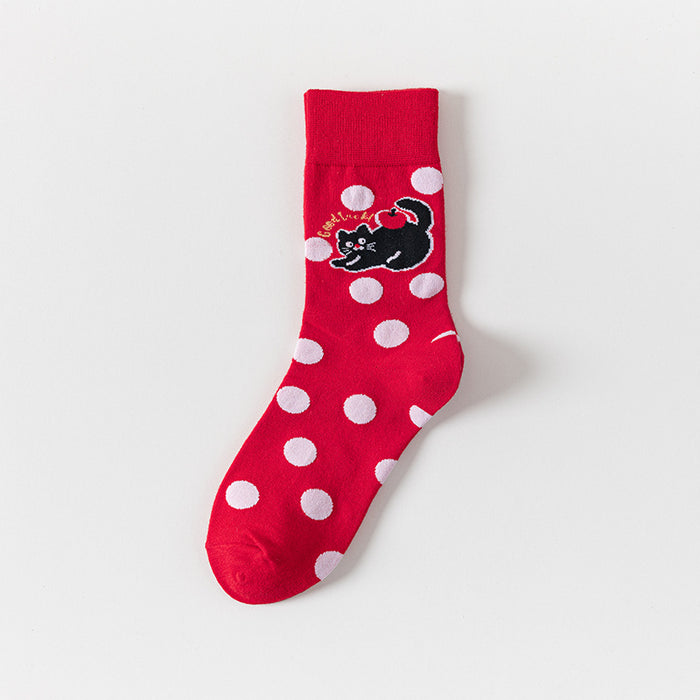 Wholesale Socks, cartoon women's socks, needle cotton socks, long socks