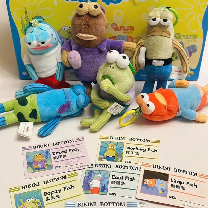 Wholesale Blind Box Funny Plush Doll Passerby Fish Lying Flat Fish Pendant Toy Bag Pendant