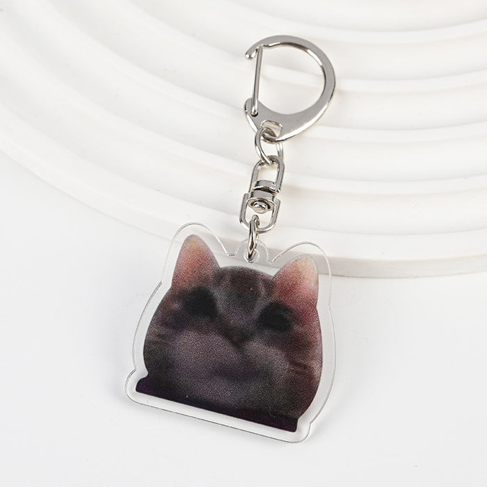 Wholesale Acrylic Cat Banana Cat Keychain JDC-KC-XBK001