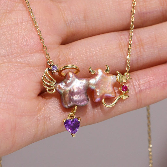 Wholesale Marine Series Pendant Cute Crab Jellyfish Goldfish Pendant Necklace Plated with 18K Gold