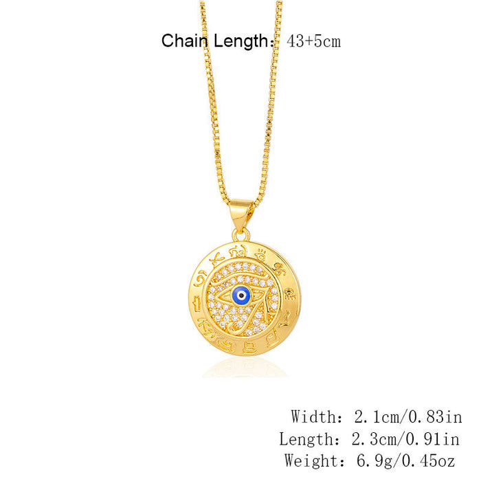 Wholesale Türkiye Evil Eye Necklace Pendant Female JDC-PT-YJ003