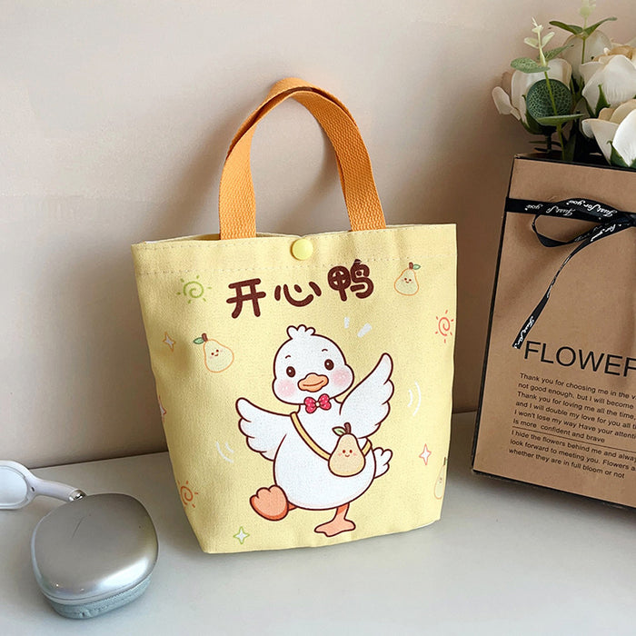 Wholesale Cartoon Canvas Bucket Bag Cute Small Bag