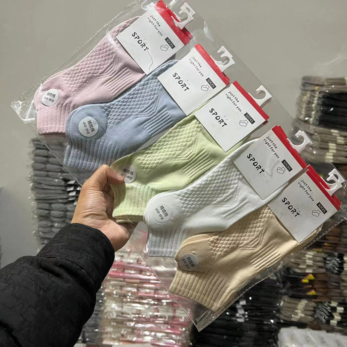 Wholesale Solid color cotton short socks, short cotton socks, short tube socks