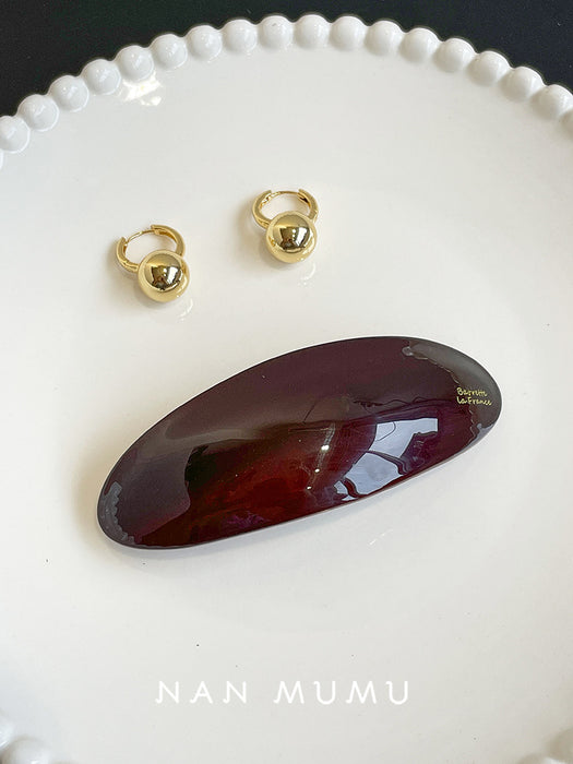 Wholesale Spring clip, high-end feeling, oval half tied hair, straight clip tied ponytail hair clip, headband