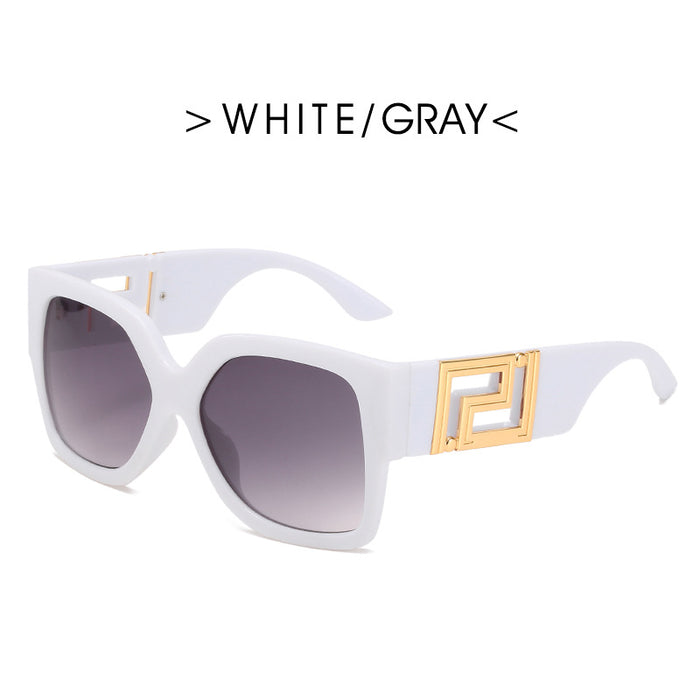 Wholesale Frame trendy sunglasses for women, square wide leg personalized sunglasses for men, internet famous street photography glasses