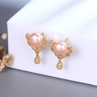 Wholesale Petal Pearl Earrings JDC-ES-YZS004