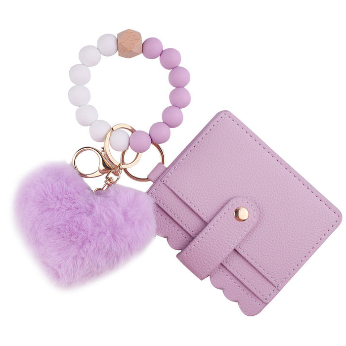 Wholesale  Cartoon Plush Love Card Bag Jewelry