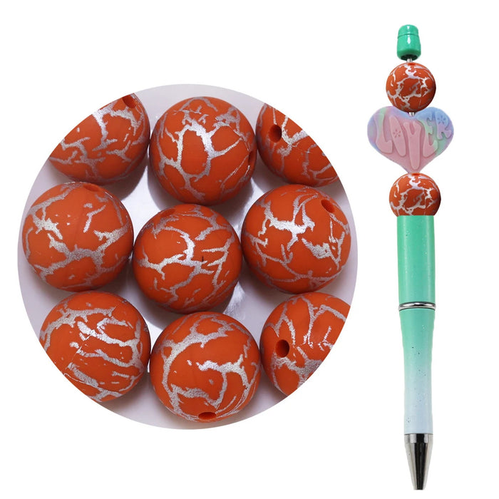 Wholesale 50pcs Leopard Print Series Silicone Balls JDC-BDS-HongZhou013