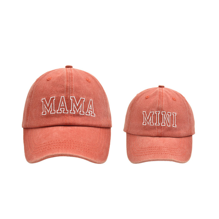 Wholesale Embroidered Letters MAMA MINI Parent-child Washed Cotton Baseball Cap JDC-FH-Shengn009