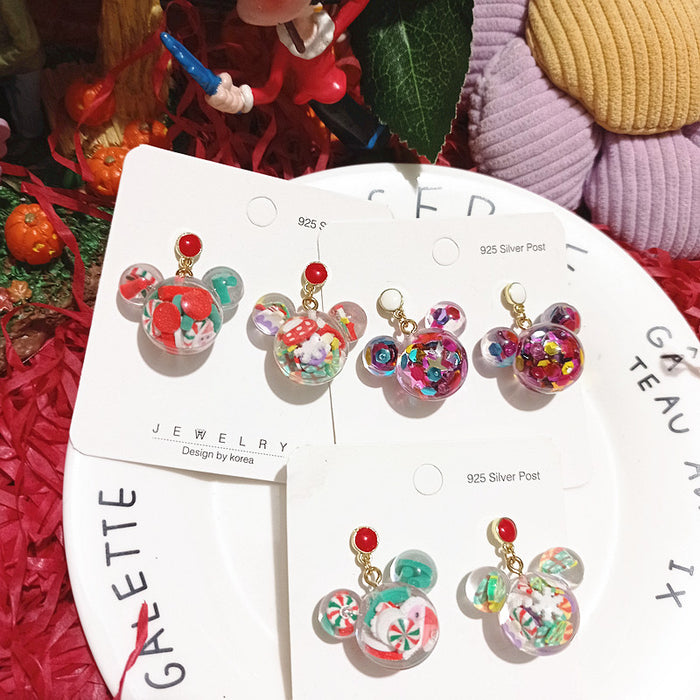 Wholesale Christmas Resin Cartoon Earrings JDC-ES-Xingj033