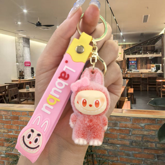Wholesale Cute cartoon flocked doll keychain