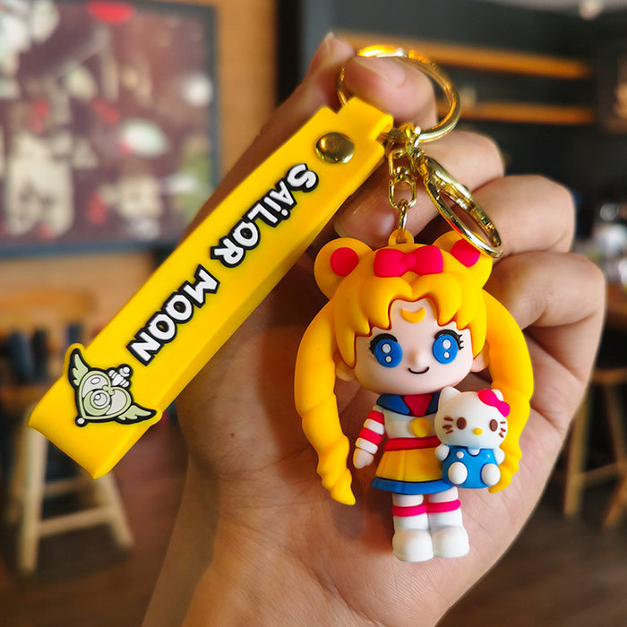 Wholesale Cartoon Silicone Doll Keychain JDC-KC-Tingm200