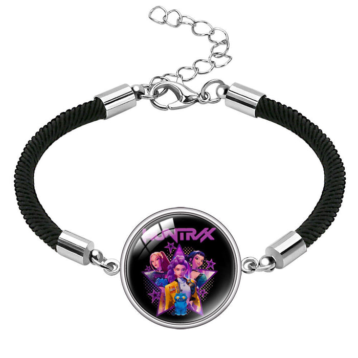Wholesale Multicolor cord  Kpop Time Gem gemstone bracelet
