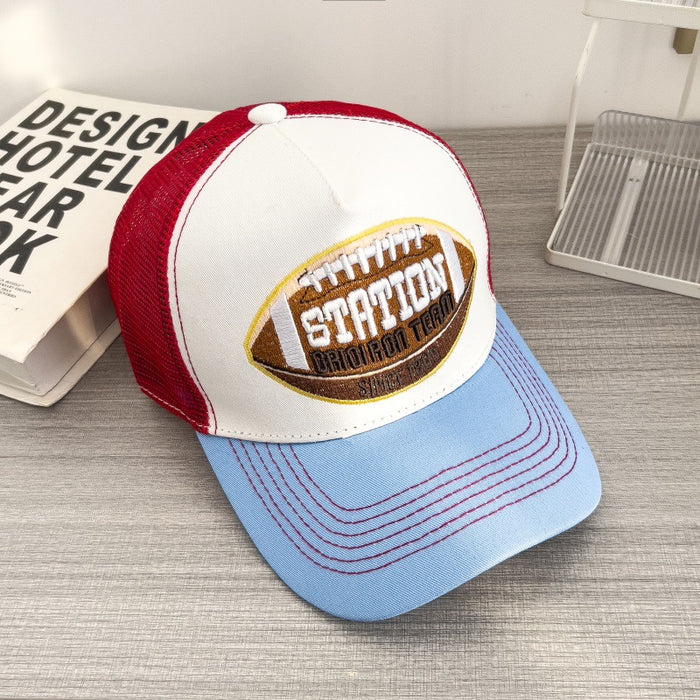 Wholesale Baseball Cap Hip-Hop Mesh Breathable Large Brim Peaked Cap for Adults