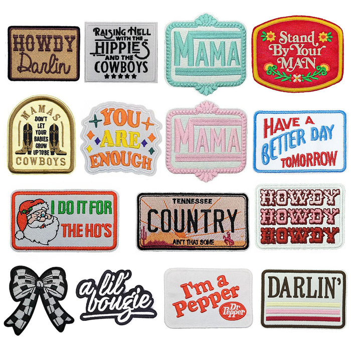 Wholesale English sign cloth DIY Patches